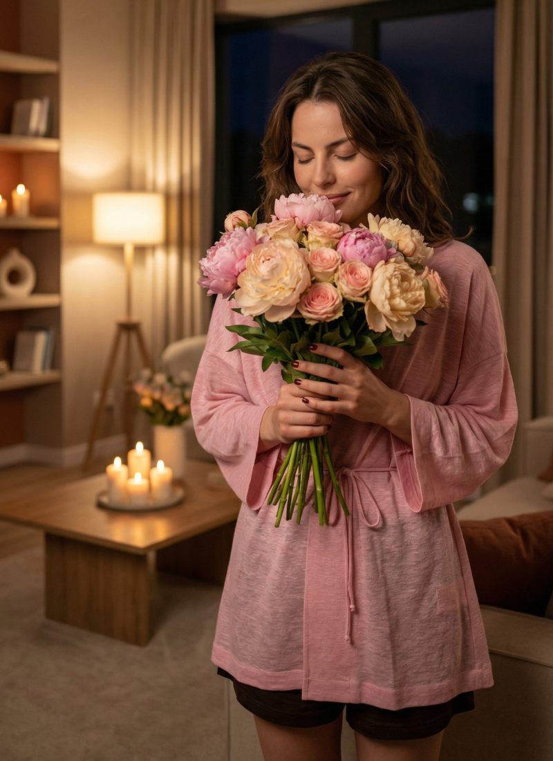 Кимоно Home SOBOI, SBW9HM56W-25PNK66, цвет розовый