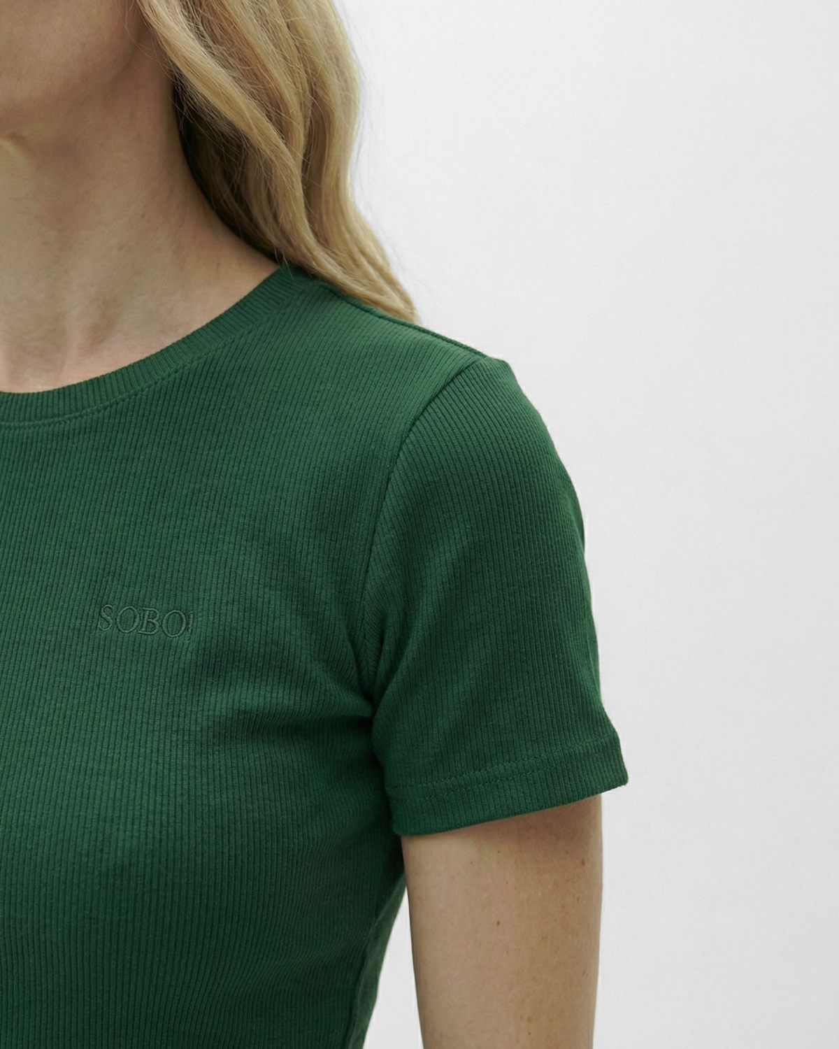 Футболка Slim Classic SOBOI, SBW5CL47E1-51DRK/GRN101, цвет зеленый