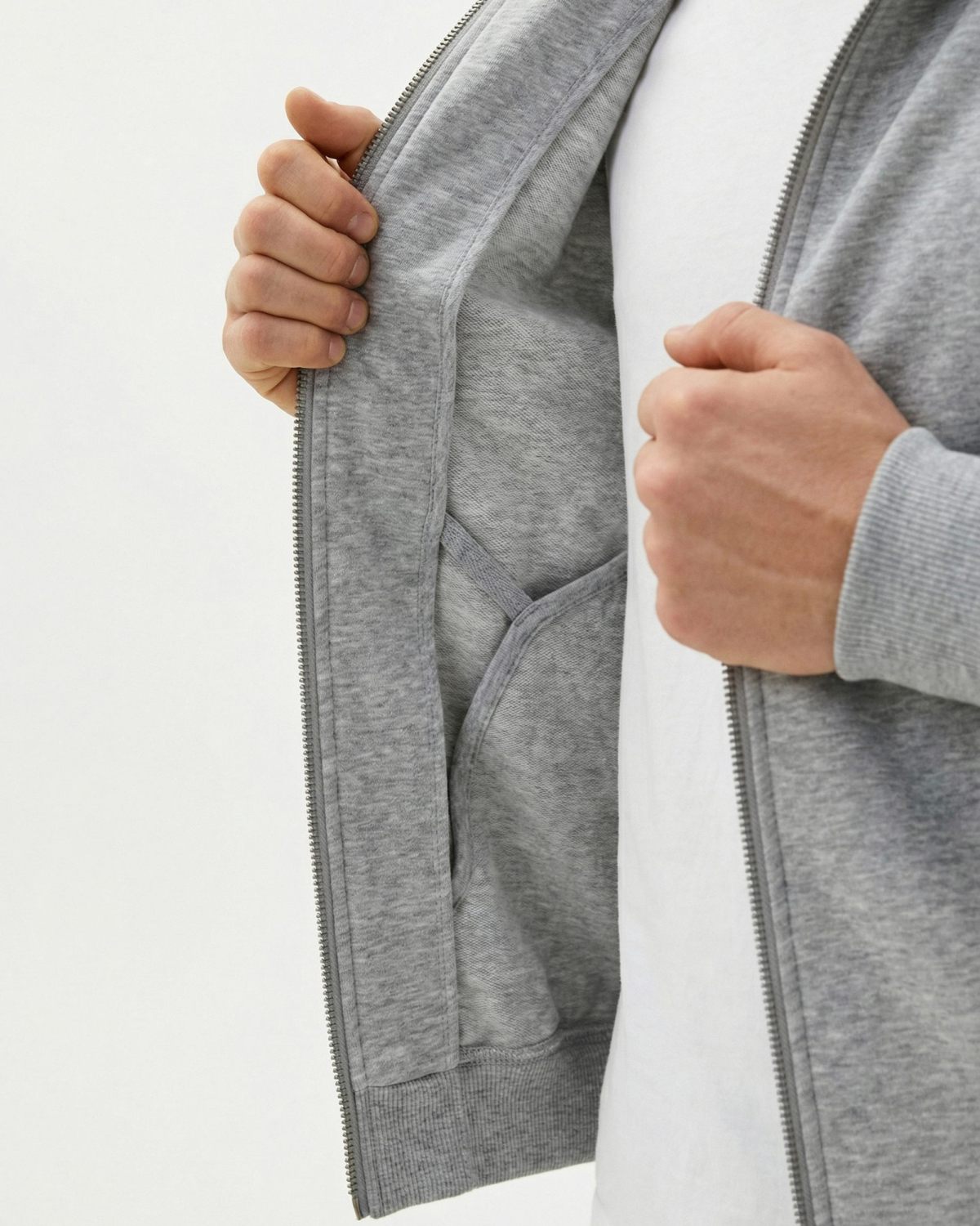 Джемпер с воротником-стойкой на молнии Classic SOBOI, M5CL314-GRY/MLG, цвет серый меланж