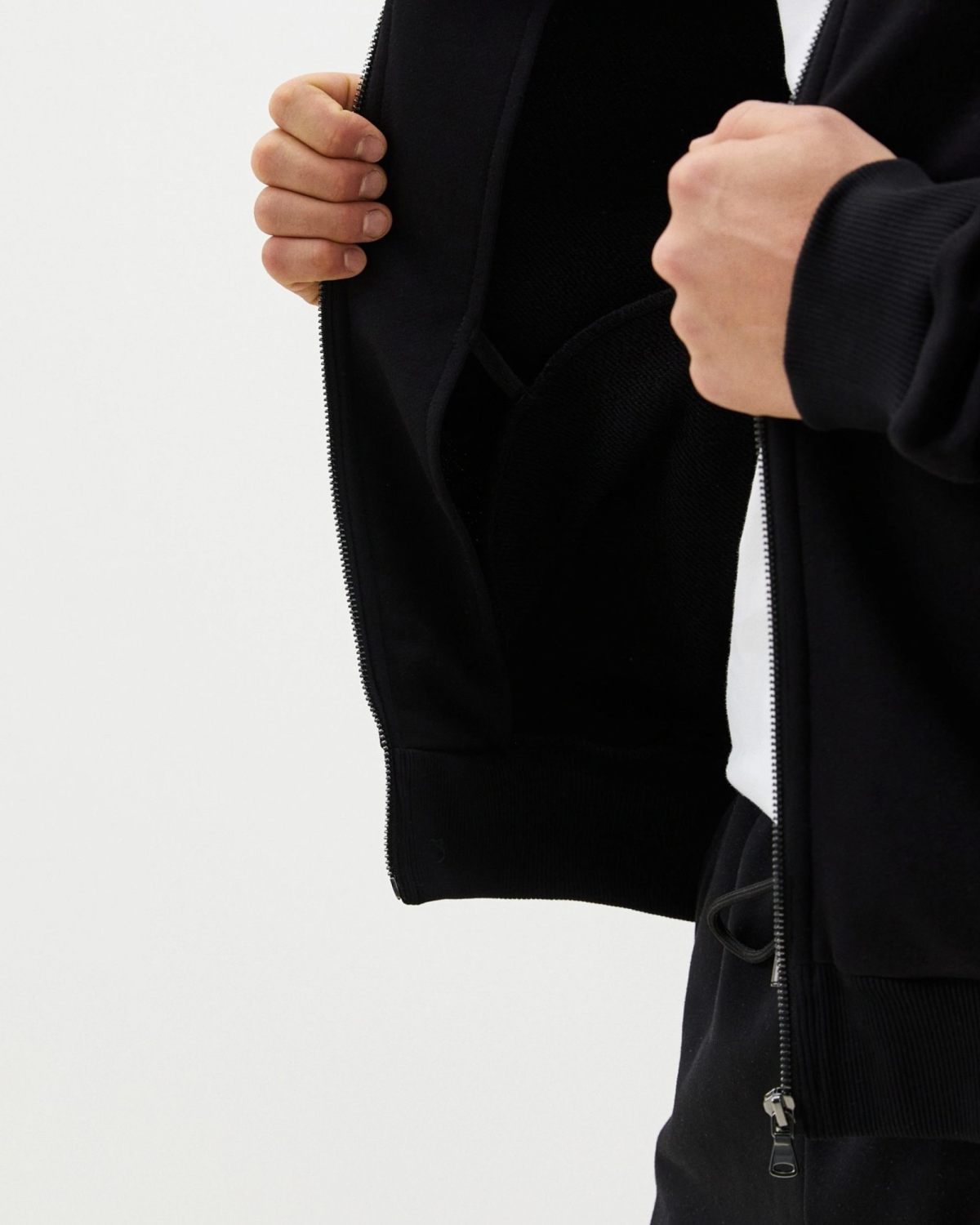 Джемпер на молнии Classic SOBOI, M5CL31-BLK, цвет черный