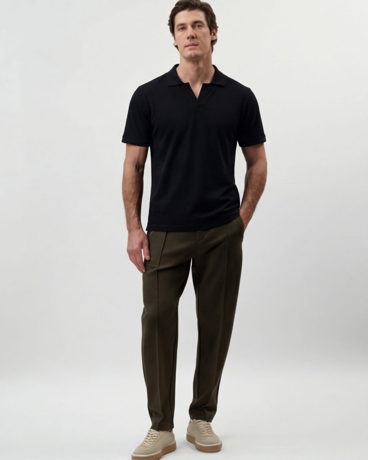 Поло SOBOI, M5CLP412-BLK, цвет черный