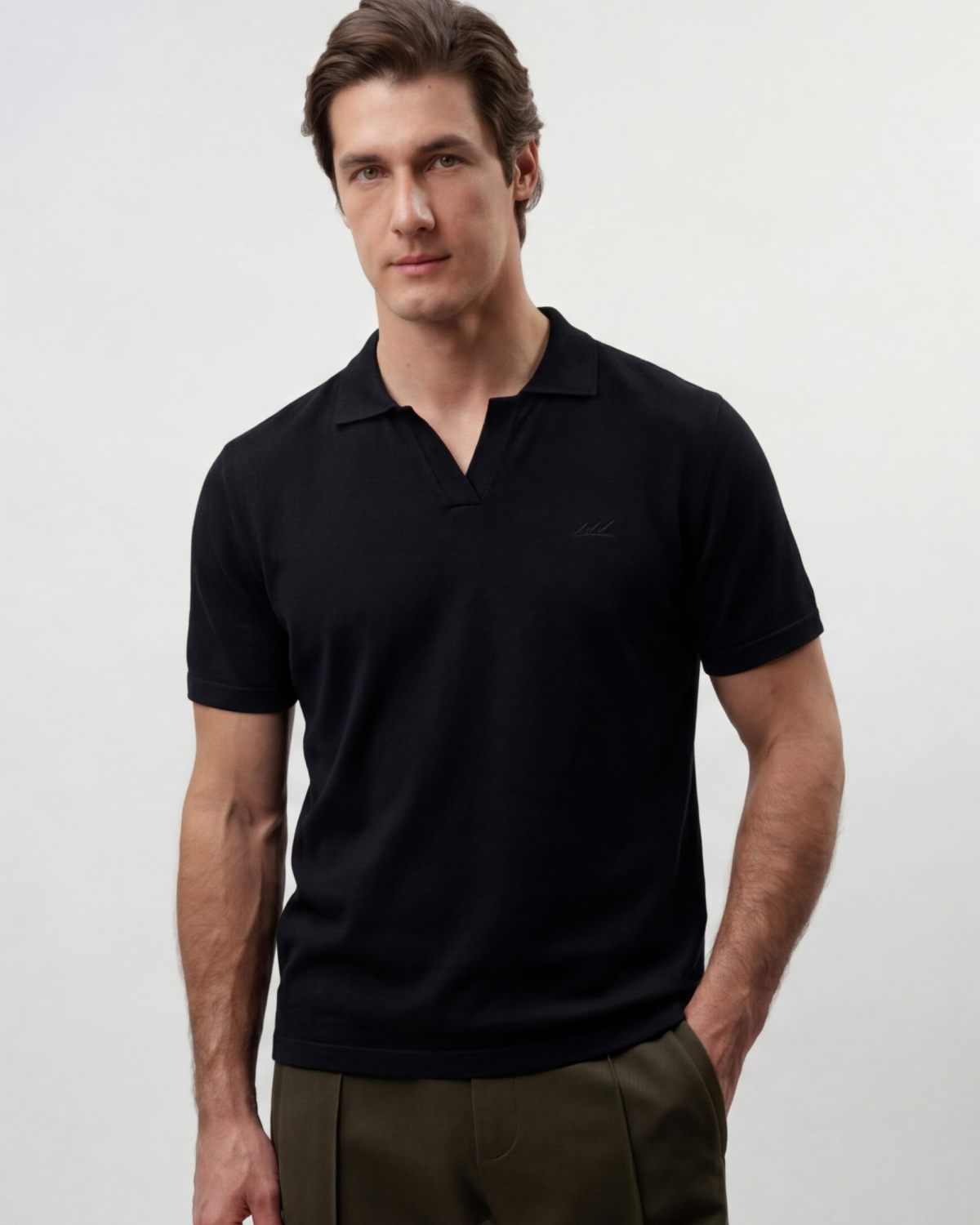 Поло SOBOI, M5CLP412-BLK, цвет черный