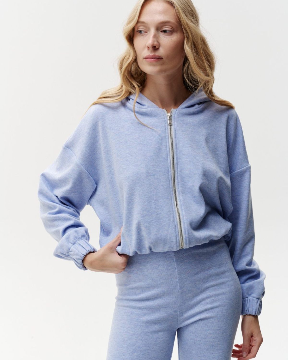 Укороченный худи Softwear Nikasport, 2W4SW34E1-50LGT/BLU39, цвет голубой