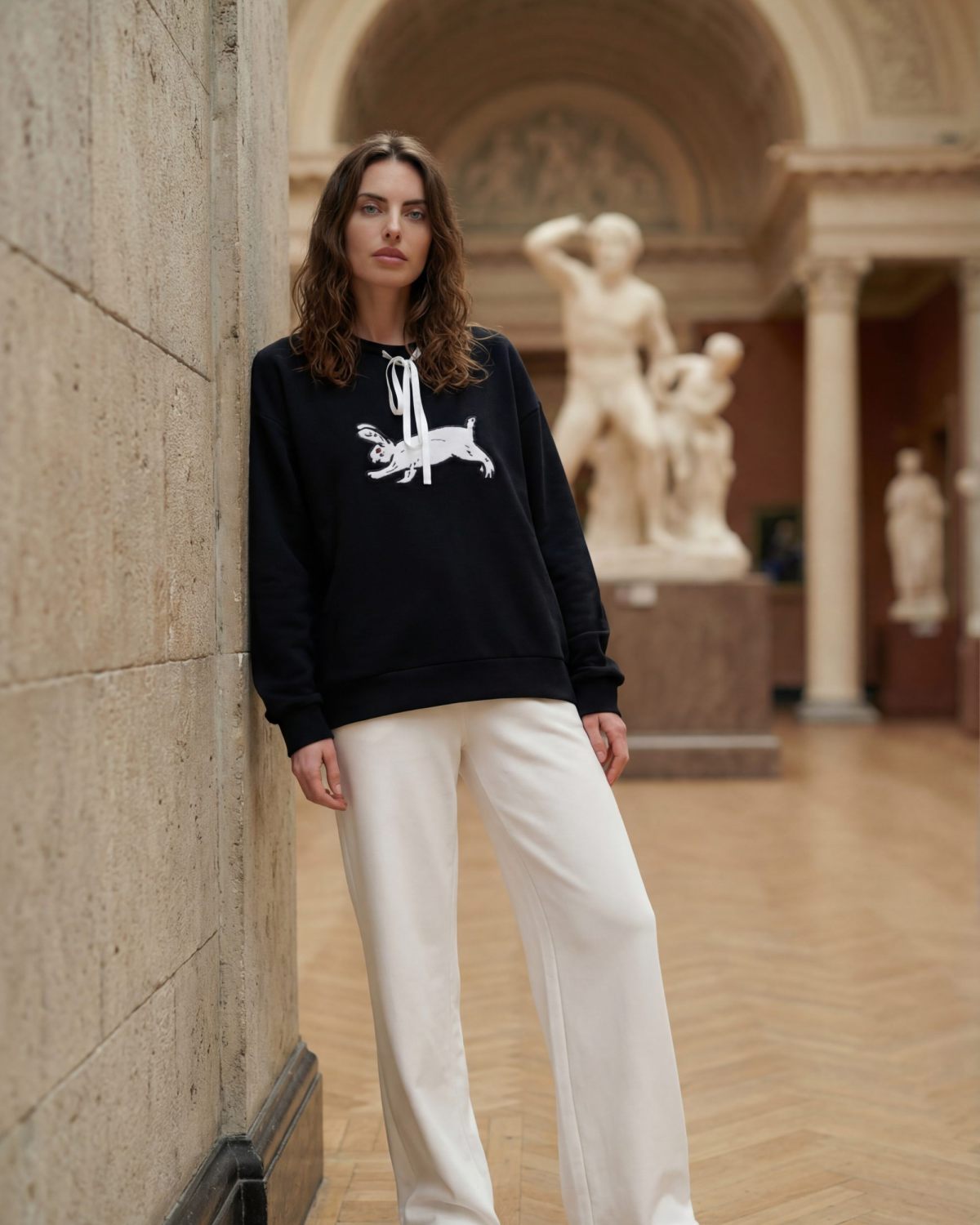 Свитшот с бантиком Villains Academy SOBOI, W3VA33-BLK, цвет черный