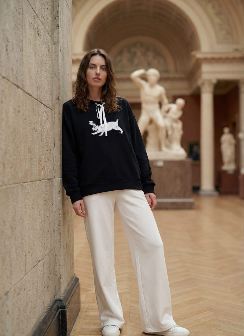 Свитшот с бантиком Villains Academy SOBOI, W3VA33-BLK, цвет черный