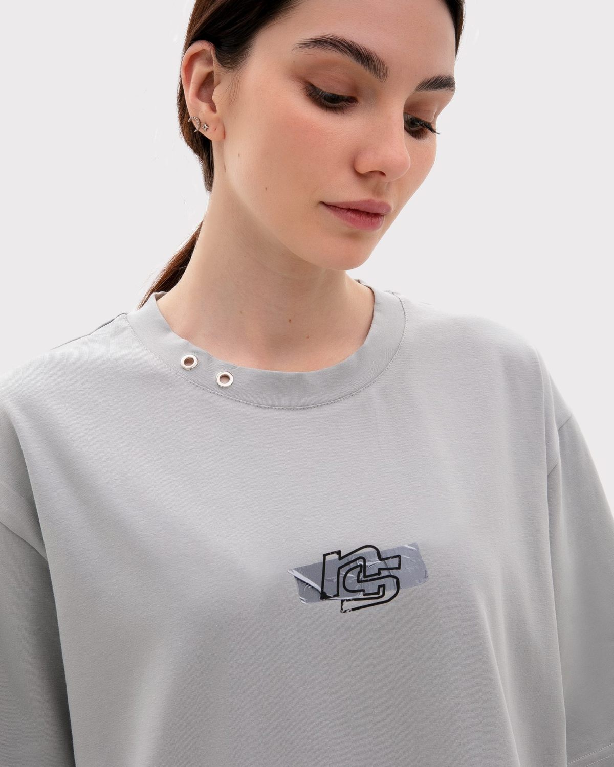 Футболка Oversize Oops Nikasport, W4OPS43-GRY, цвет серый