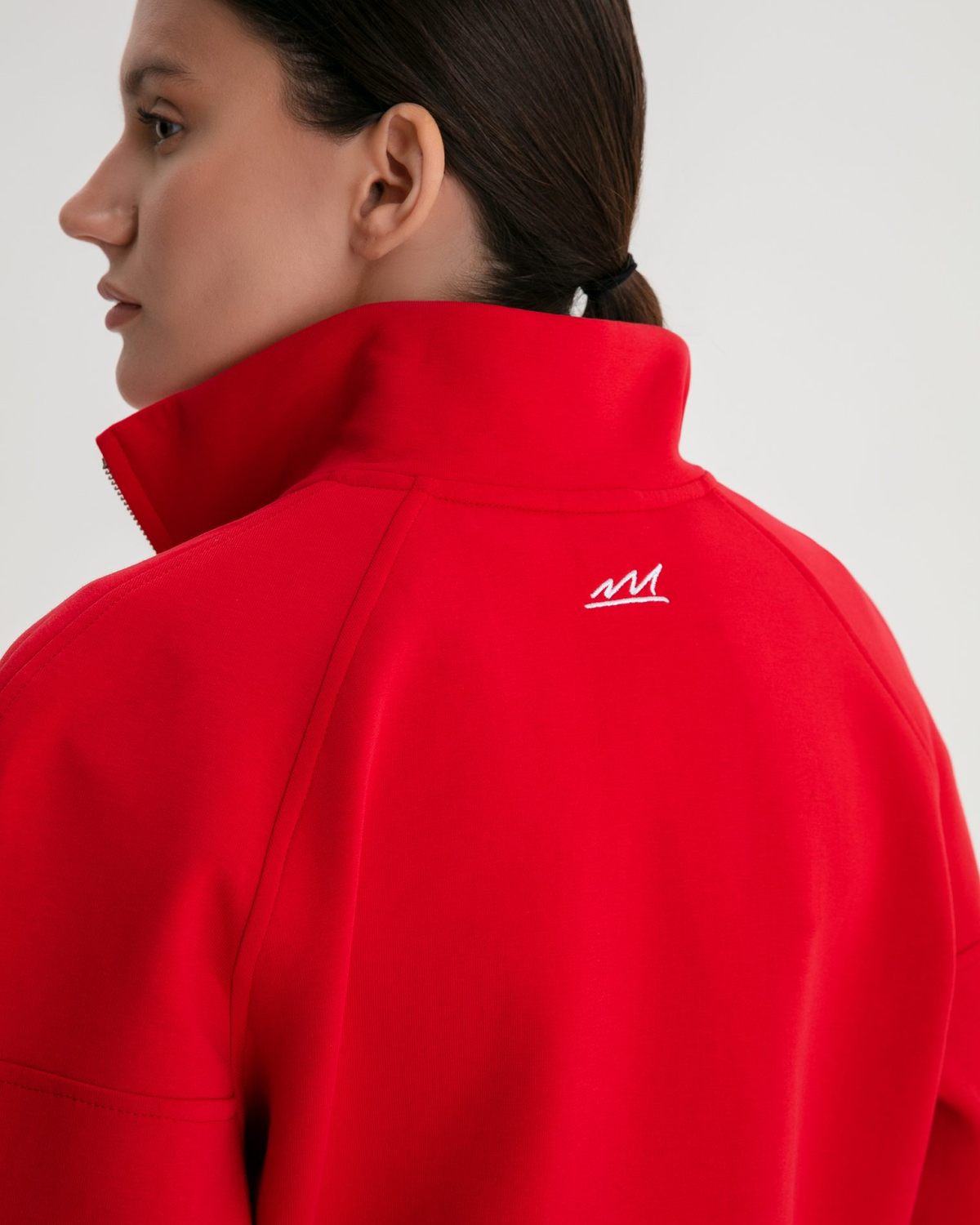 Джемпер с высоким воротом на молнии Pure Nikasport, W4PR31-RED, цвет красный