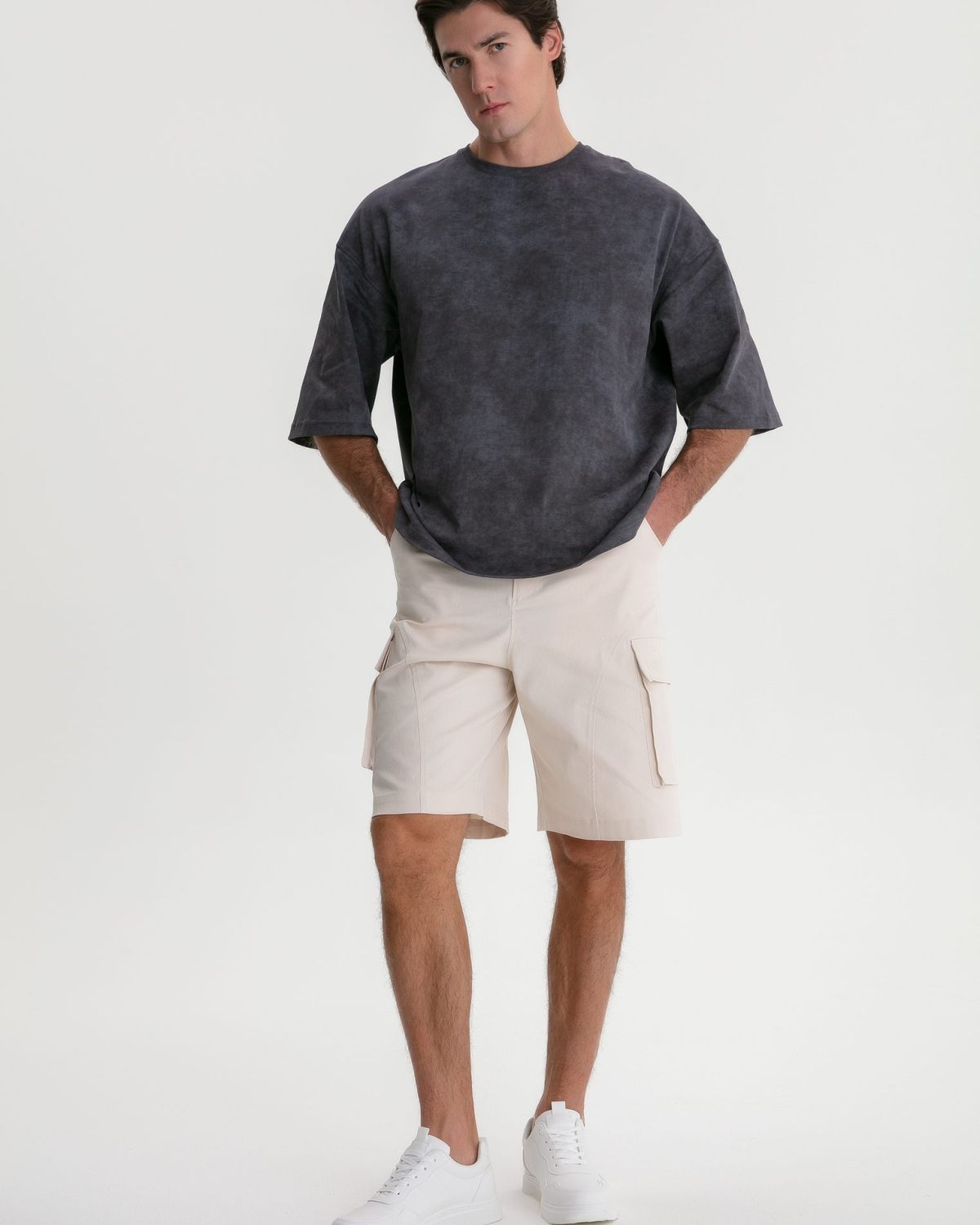 Футболка Oversize с wash-эффектом Gardenika Nikasport, U3GN47-GPH, цвет графит