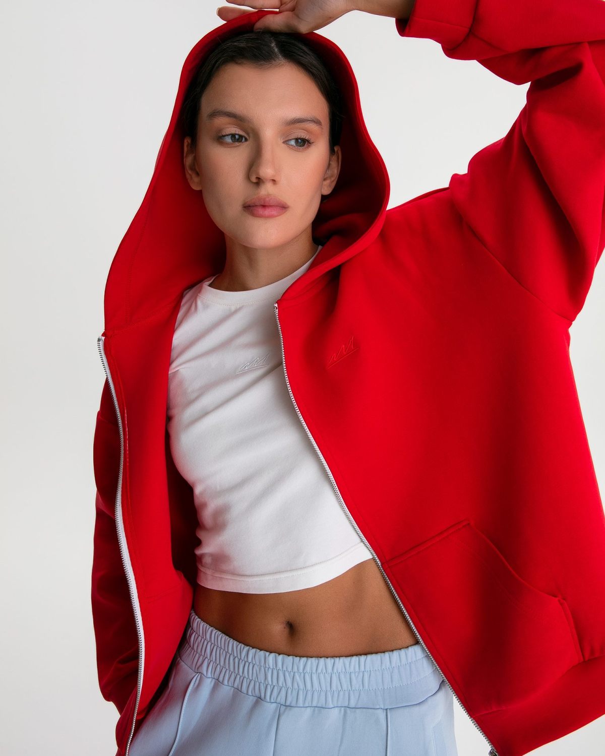 Худи на молнии Pure Nikasport, W4PR34-RED, цвет красный