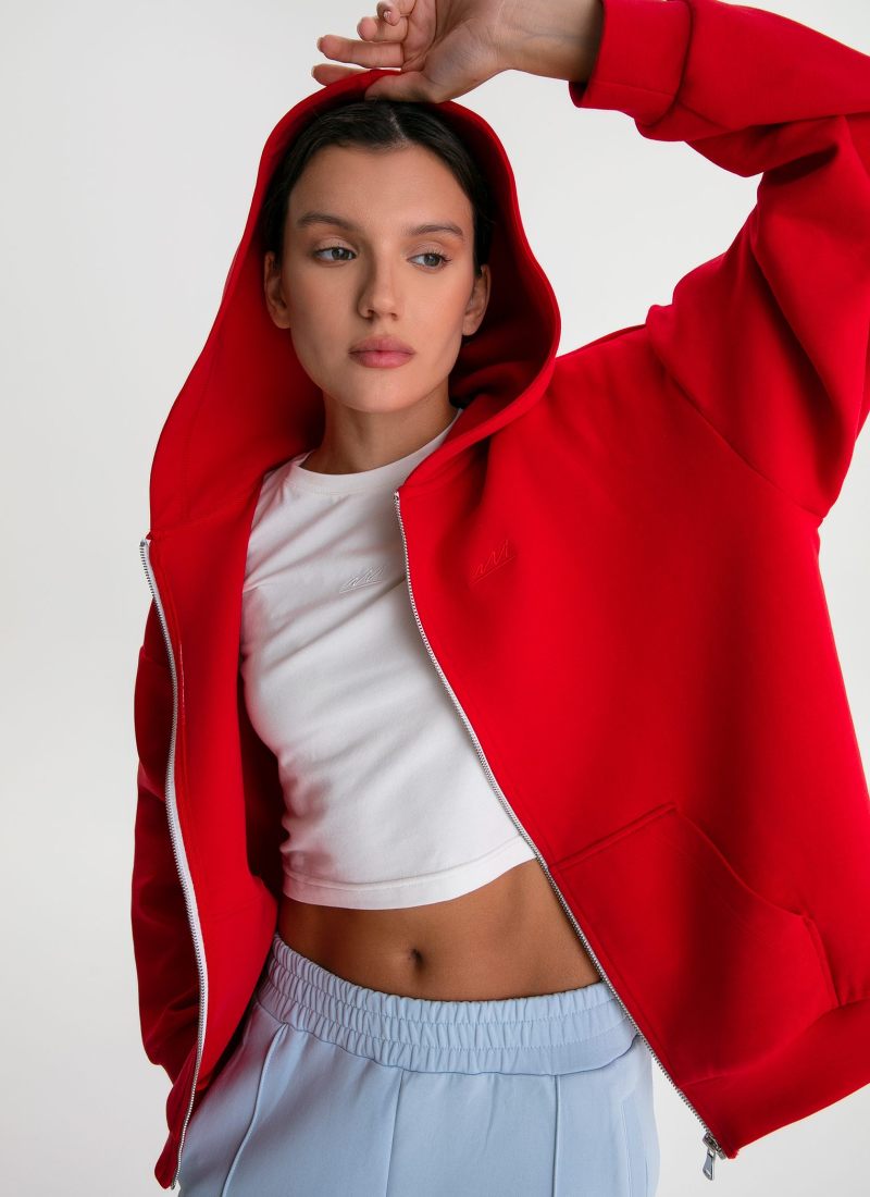 Худи на молнии Pure Nikasport, W4PR34-RED, цвет красный