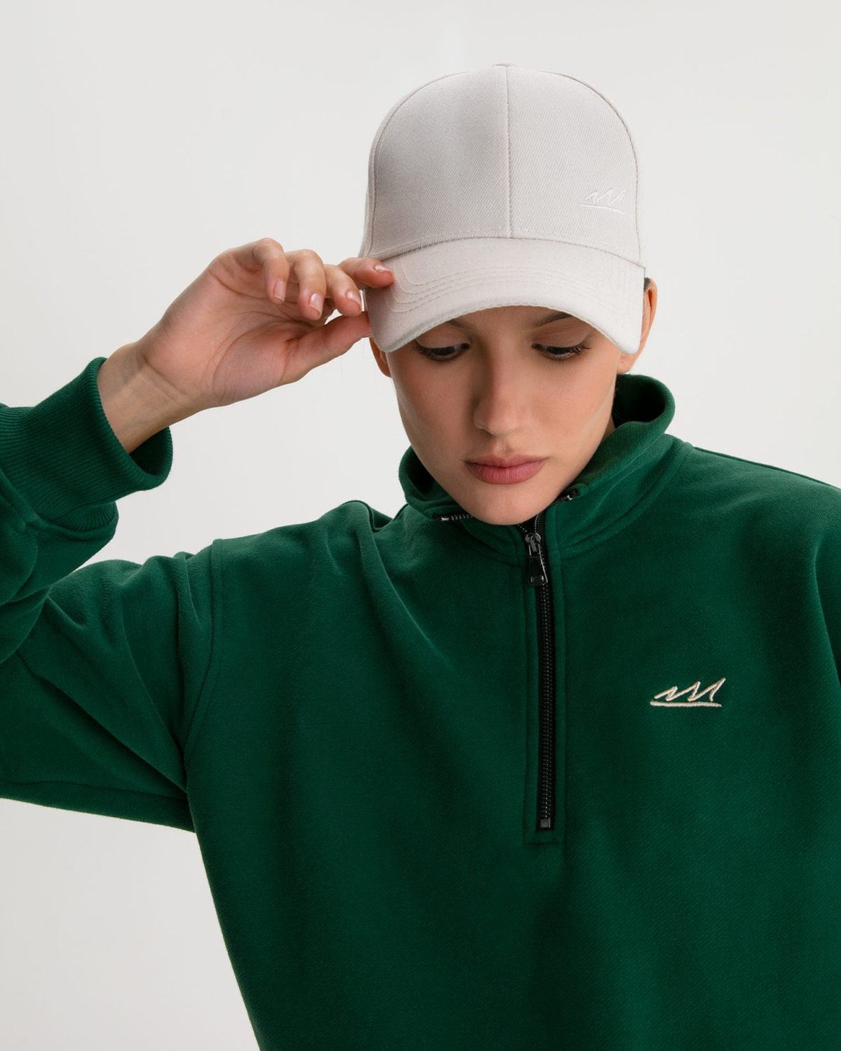 Джемпер с воротником стойкой на молнии  Classic Nikasport, W5CL32-DRK/GRN, цвет зеленый