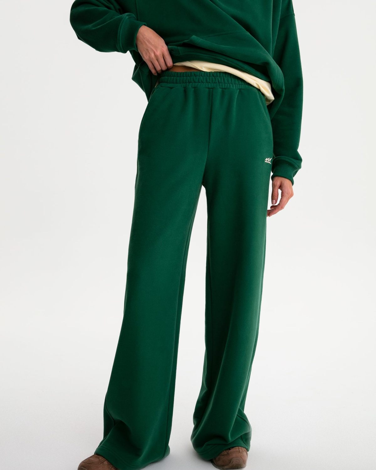 Брюки широкие Classic Nikasport, W5CL84-DRK/GRN, цвет зеленый