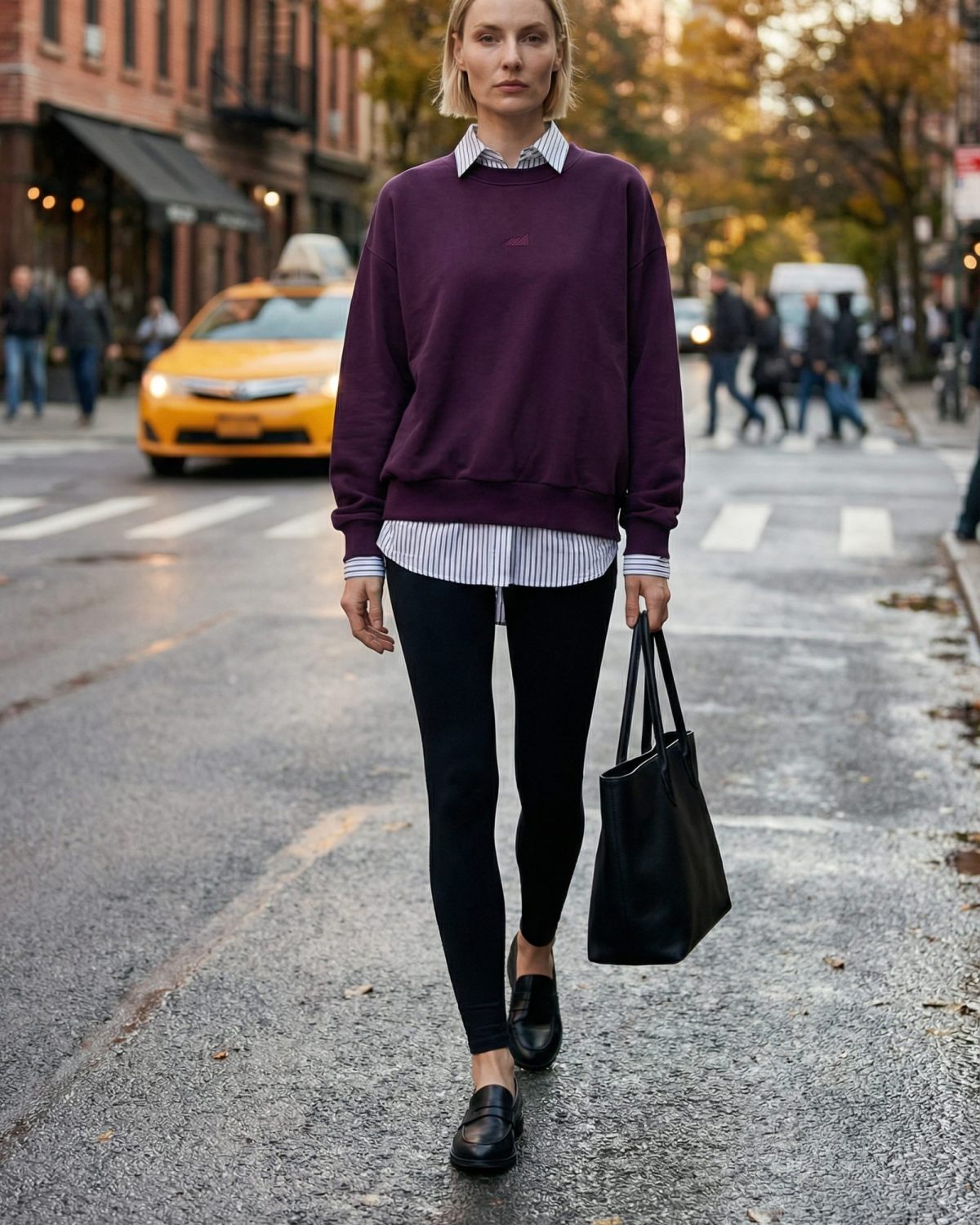 Свитшот Classic SOBOI, W5CL33-PLM, цвет сливовый