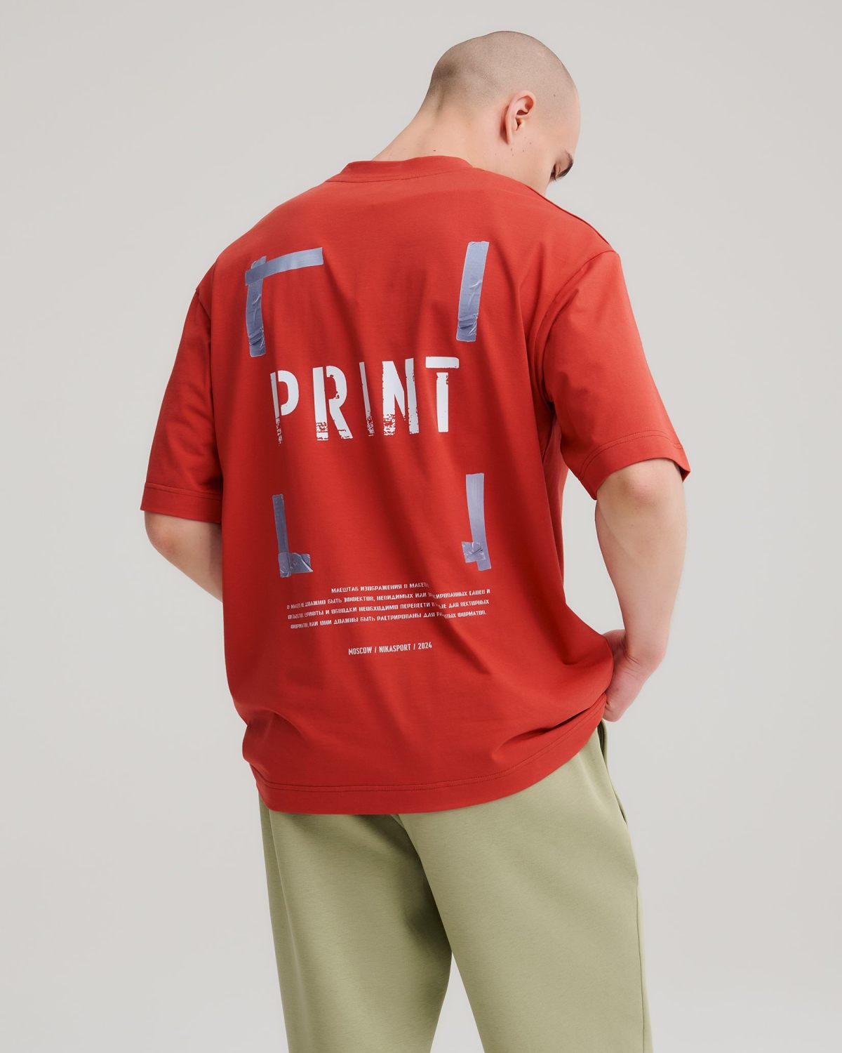 Футболка Oversize Oops Nikasport, M4OPS43-VIN, цвет терракотовый