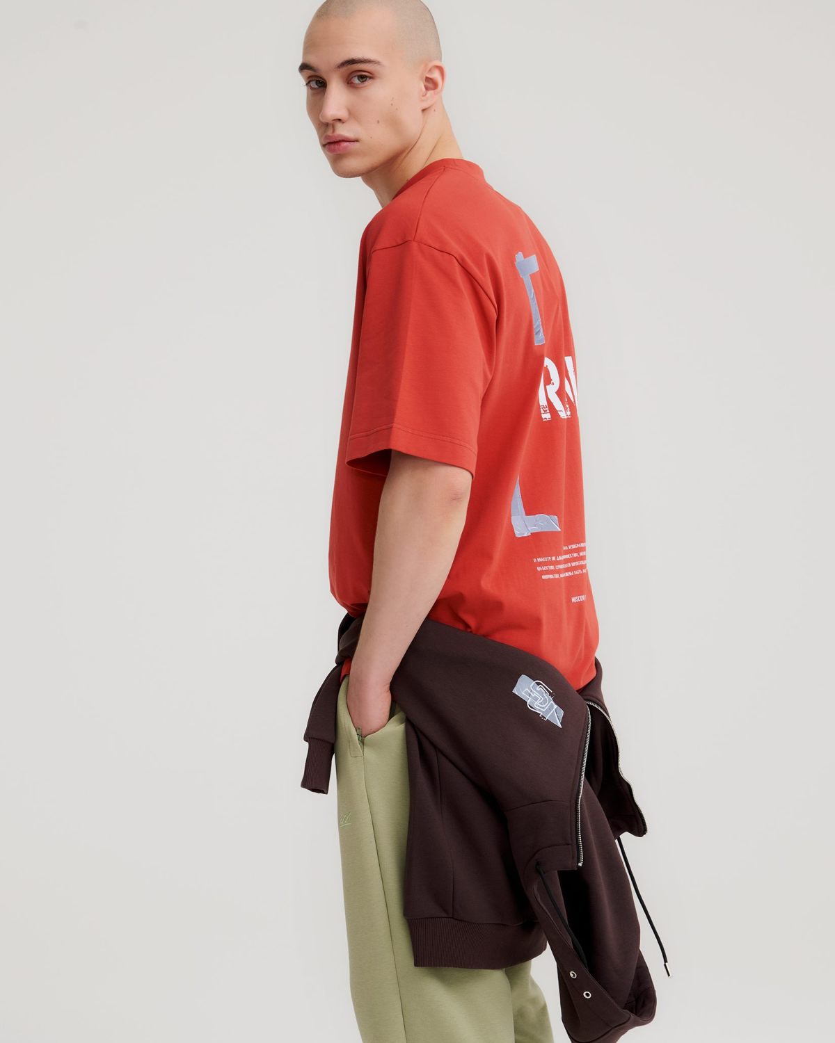 Футболка Oversize Oops Nikasport, M4OPS43-VIN, цвет терракотовый