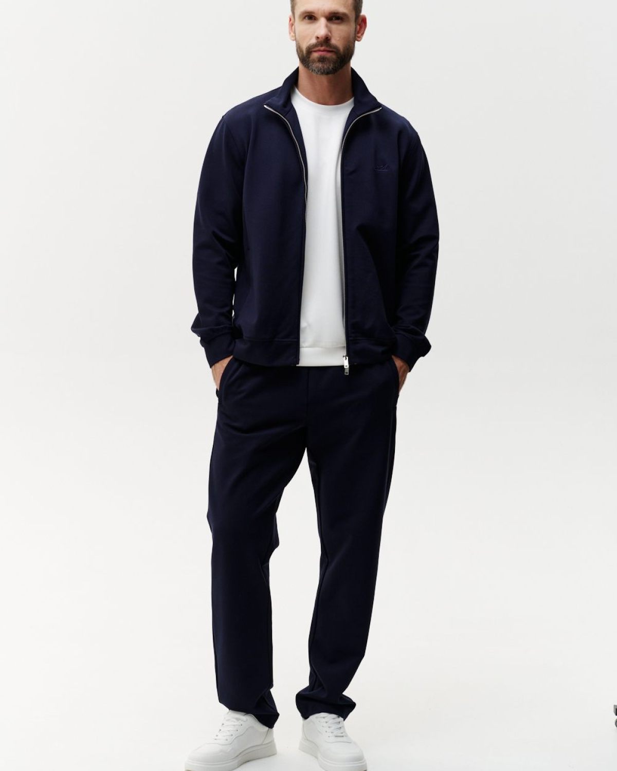 Джемпер с воротником стойкой на молнии Classic Nikasport, 3M5CL3143E1-15DRK/BLU9, цвет темно-синий