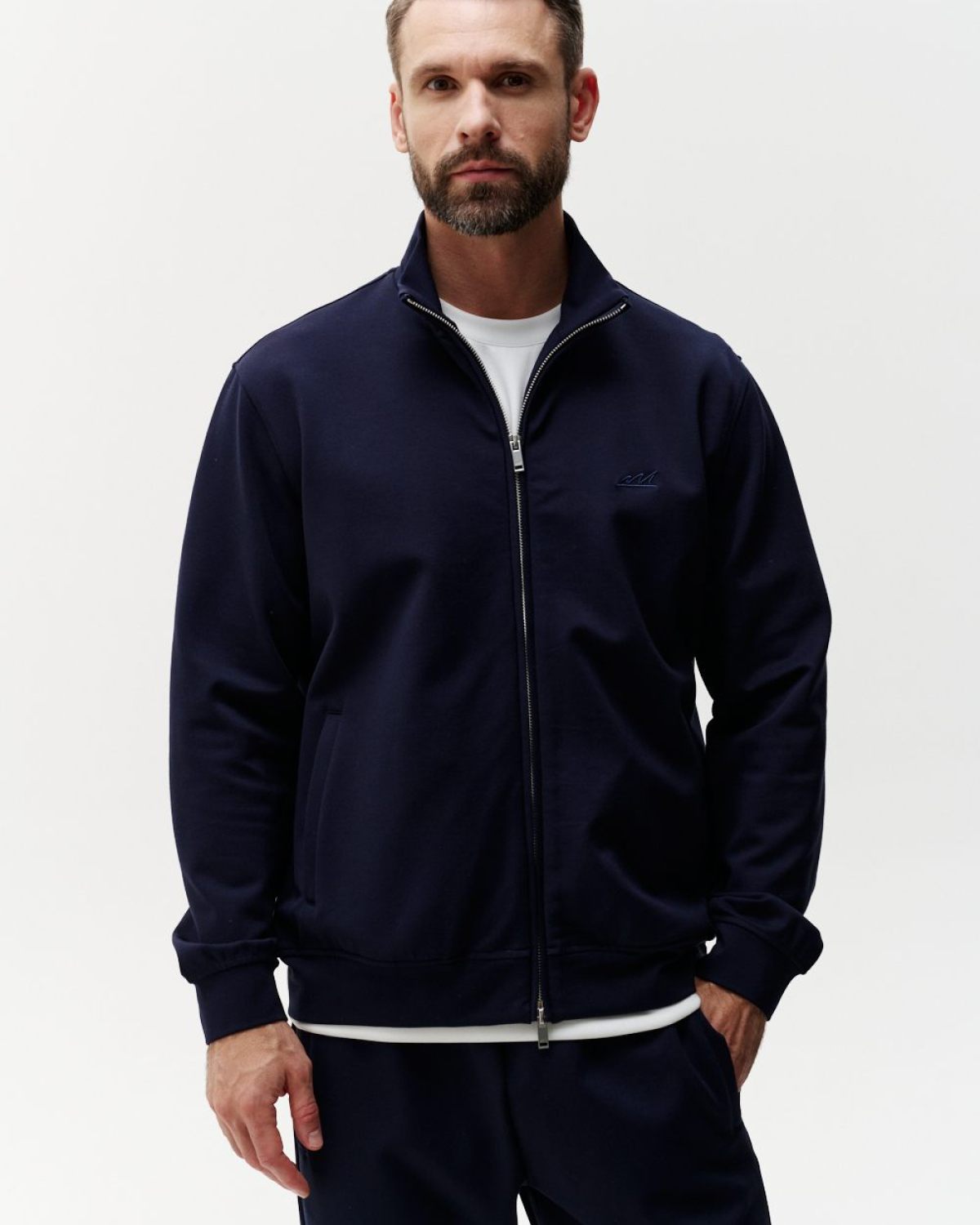 Джемпер с воротником стойкой на молнии Classic Nikasport, 3M5CL3143E1-15DRK/BLU9, цвет темно-синий