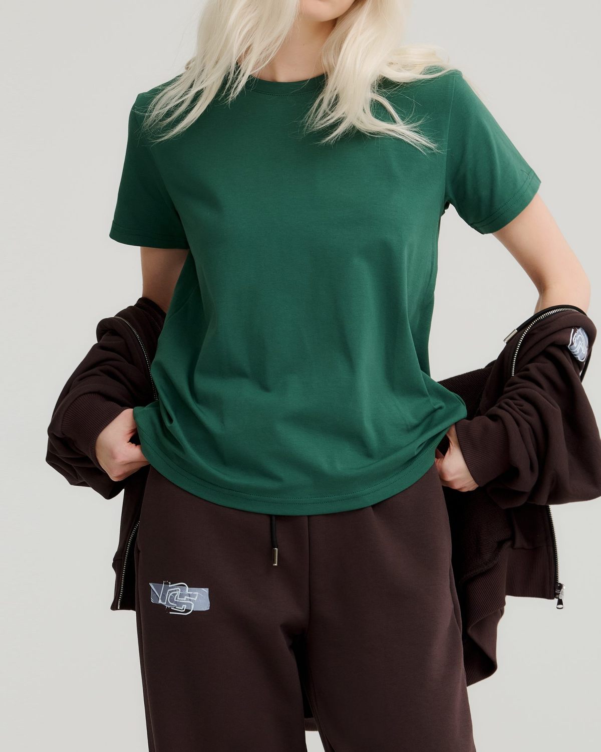 Футболка Regular Classic Nikasport, W5CL410-DRK/GRN, цвет зеленый