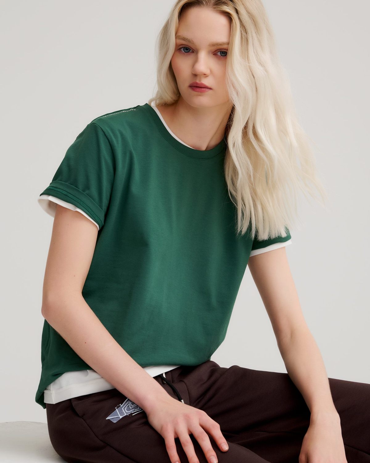 Футболка Regular Classic Nikasport, W5CL410-DRK/GRN, цвет зеленый