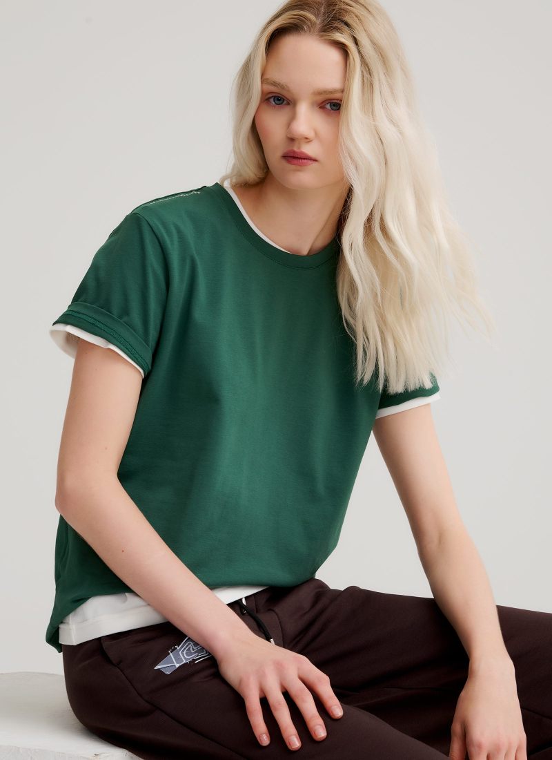 Футболка Regular Classic Nikasport, W5CL410-DRK/GRN, цвет зеленый