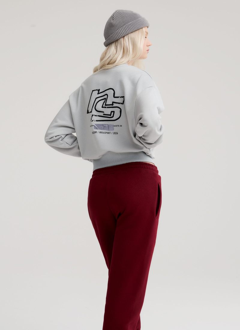 Джемпер на молнии Oops Nikasport, W4OPS31-GRY, цвет серый