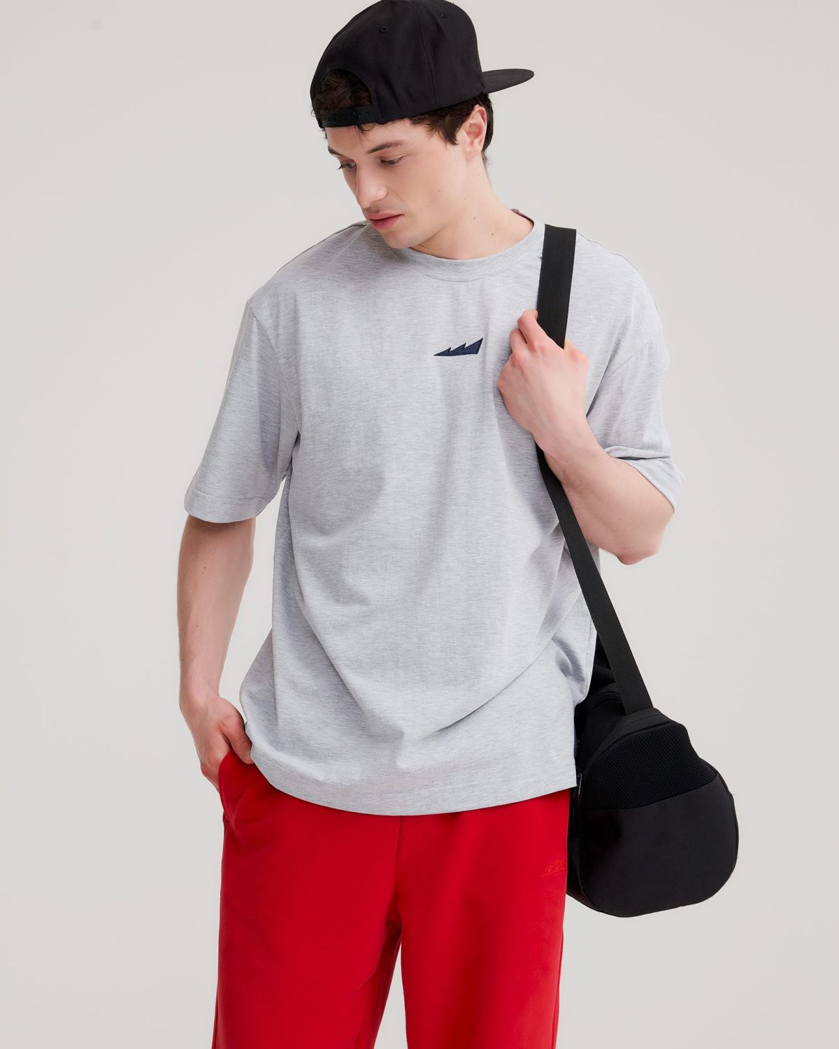 Футболка Oversize Classic Nikasport, M5CL47-GRY/MLG, цвет серый меланж