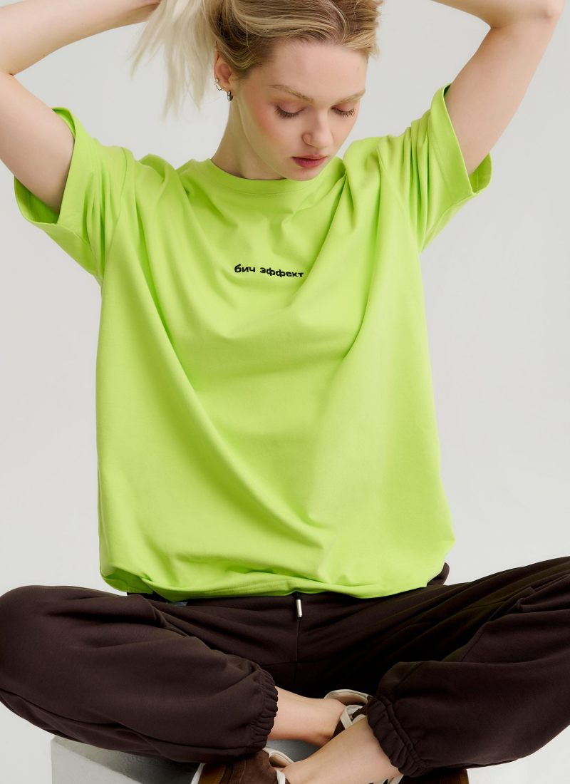 Футболка Oversize Villains Academy Nikasport, W3VA47-LIM, цвет лайм
