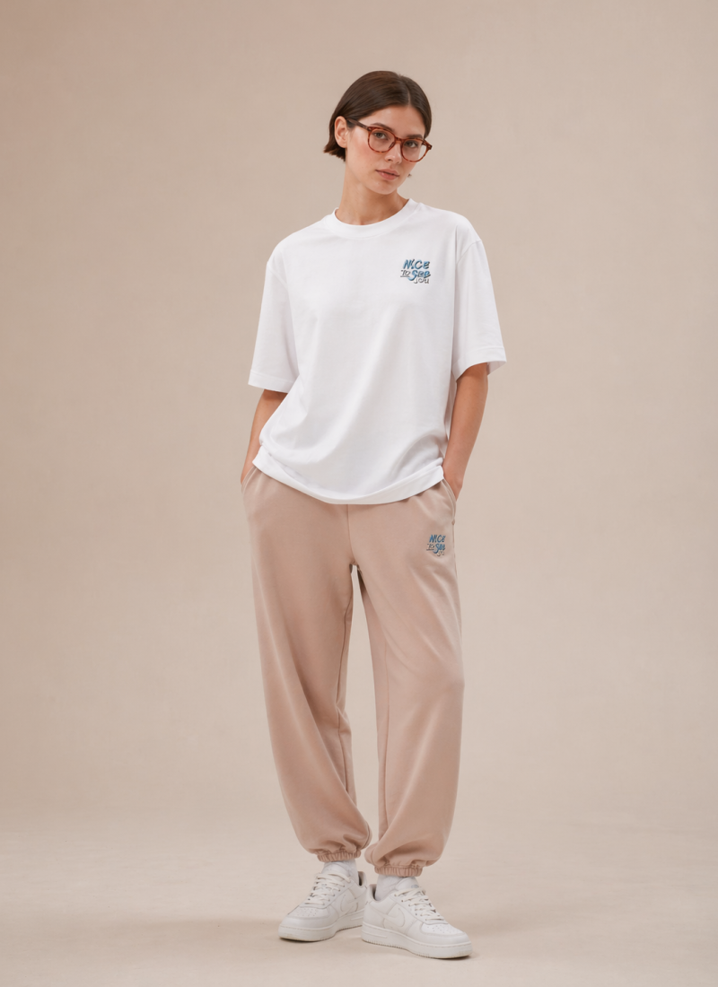 Брюки джоггеры SOBOI, W4SN83-CAP, цвет капучино
