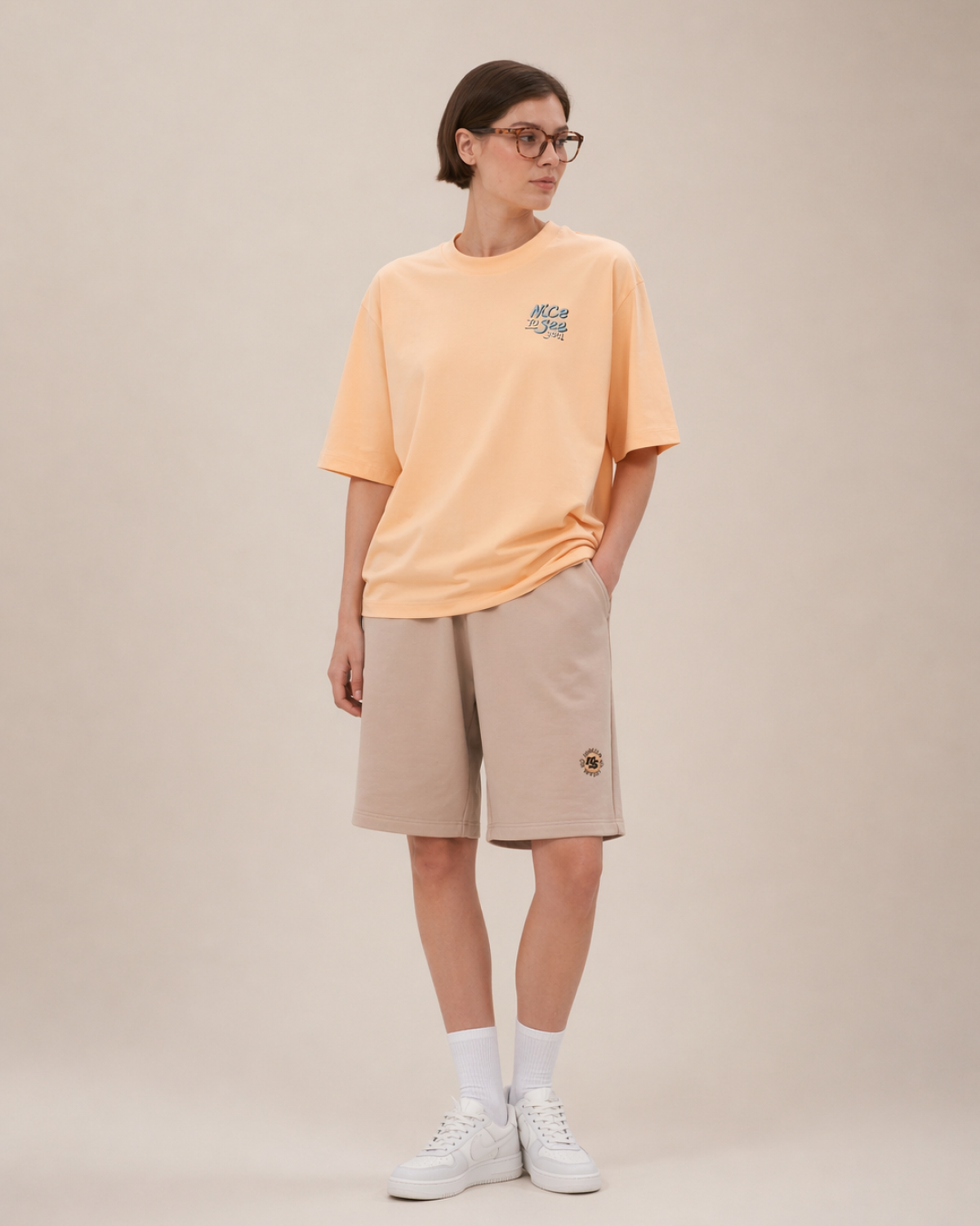 Шорты SOBOI, W4SN92-CAP, цвет капучино