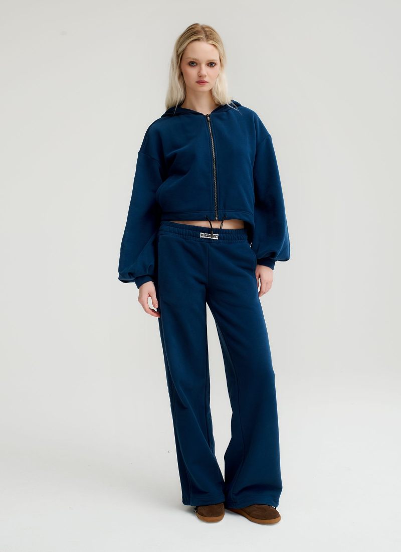 Брюки широкие со вставками Villains Academy Nikasport, W3VA84-BLU, цвет темно-синий