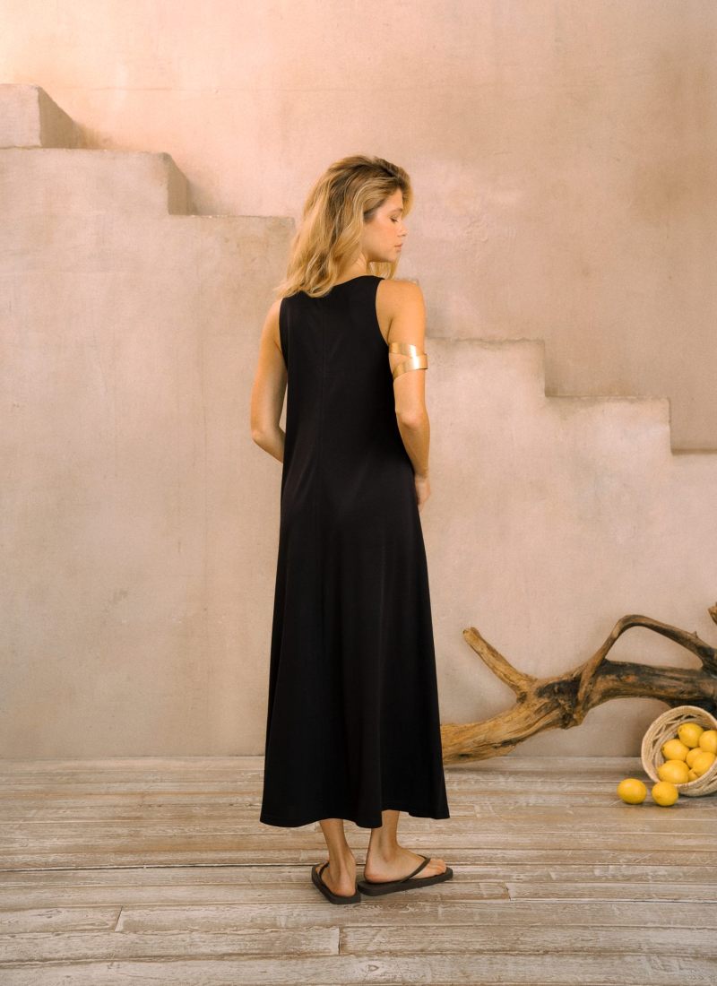 Удлиненное платье Pure SOBOI, W4PR126-BLK, цвет черный