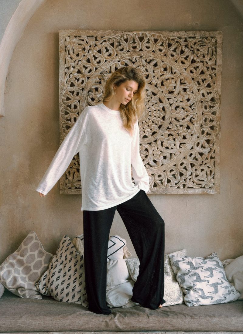 Брюки широкие полупрозрачные Softwear Nikasport, W4SFW811-BLK, цвет черный