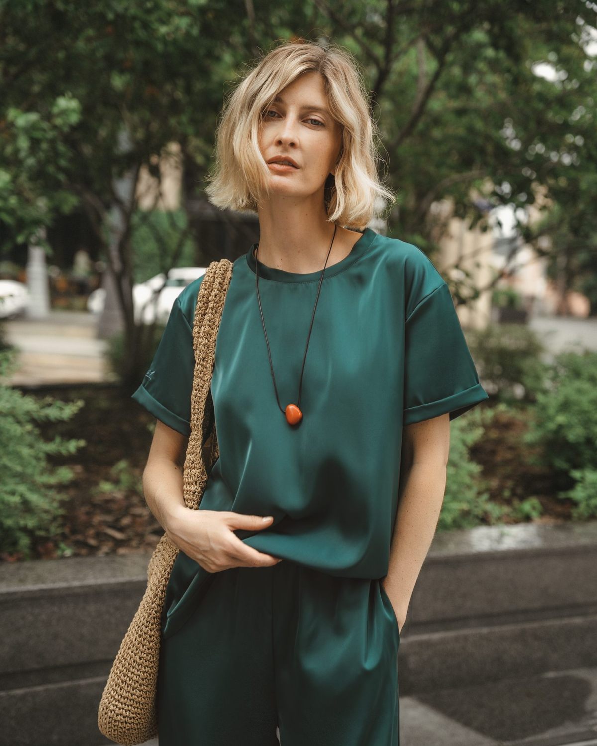 Футболка Gardenika Nikasport, W3GN55-DRK/GRN, цвет зеленый