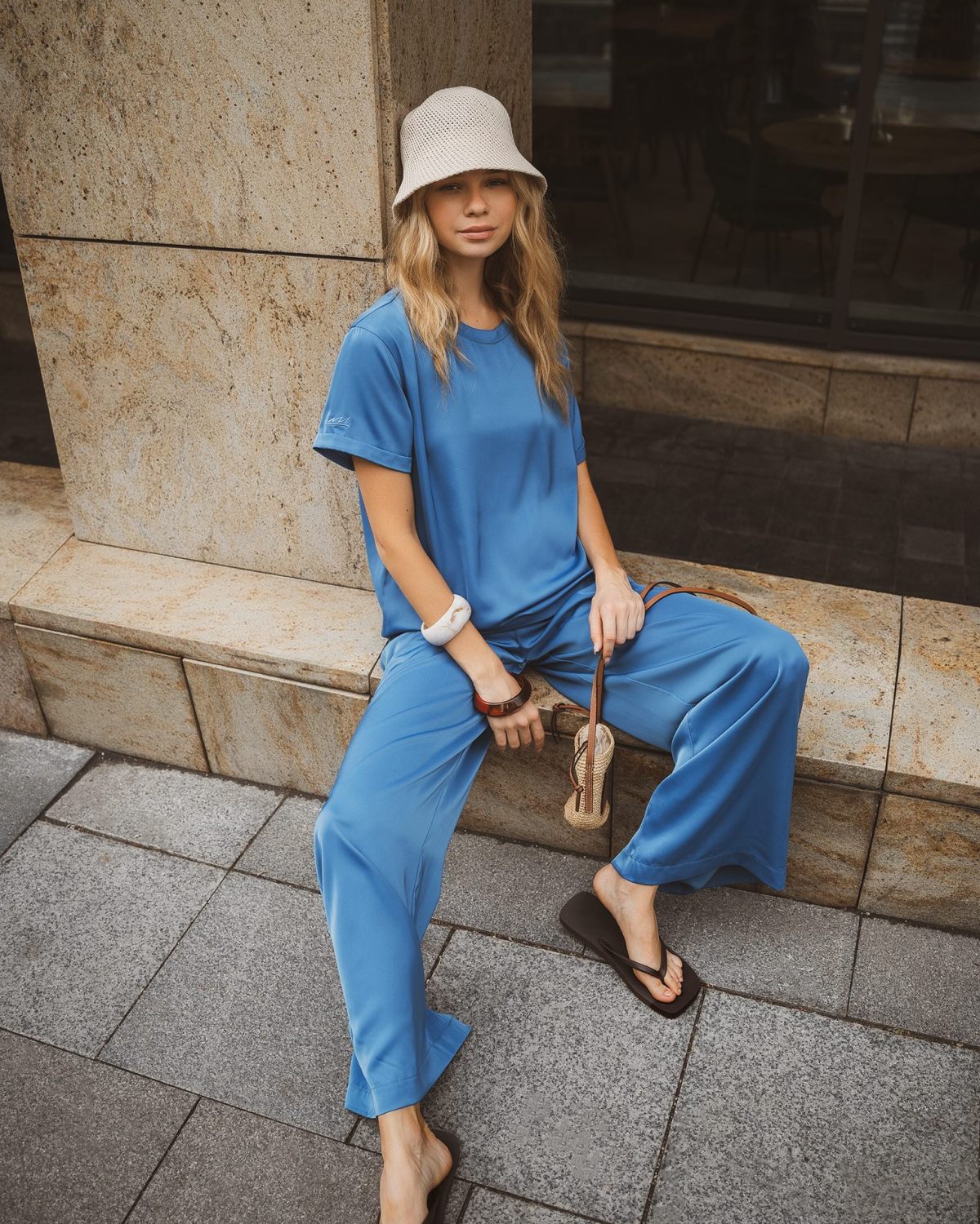 Брюки широкие Gardenika Nikasport, W3GN84-BLU, цвет голубой