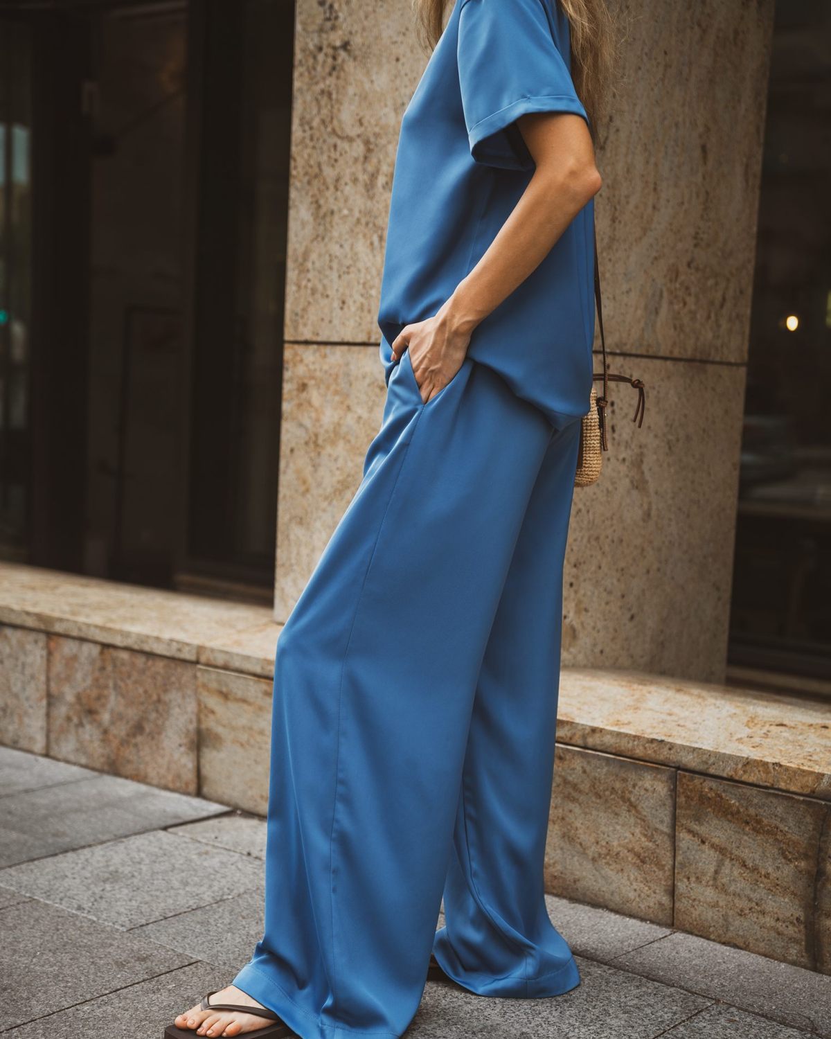 Брюки широкие Gardenika Nikasport, W3GN84-BLU, цвет голубой