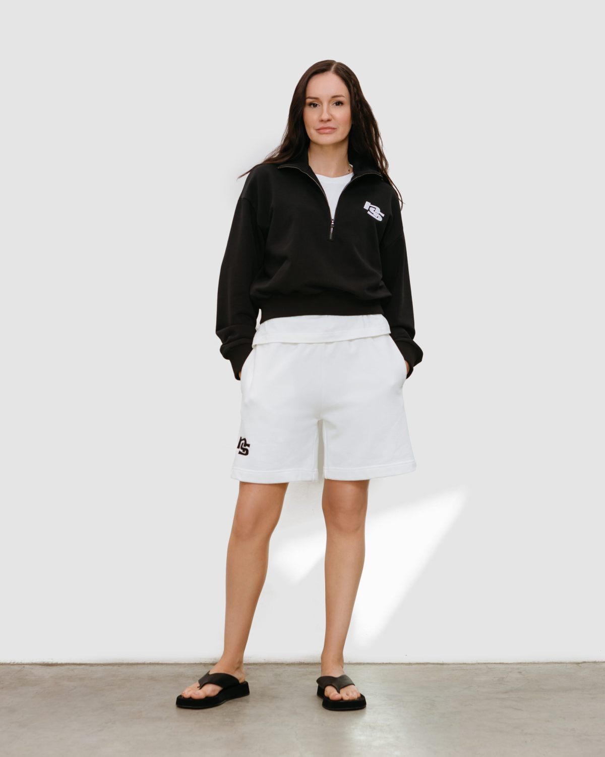 Шорты Regular Black & White Nikasport, W4BW91-WHT, цвет белый