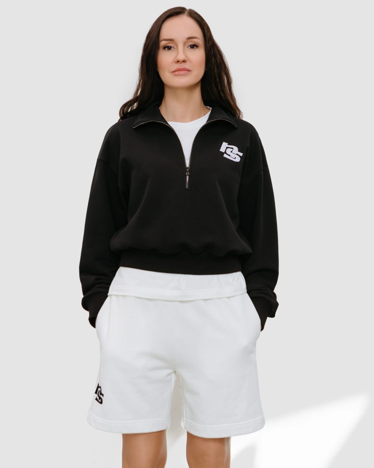 Шорты Regular Black & White Nikasport, W4BW91-WHT, цвет белый