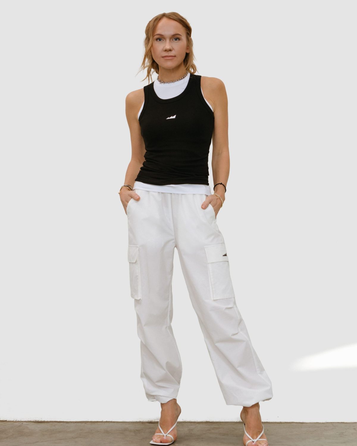 Брюки карго Beige & Grey Nikasport, W3BG89-WHT, цвет белый