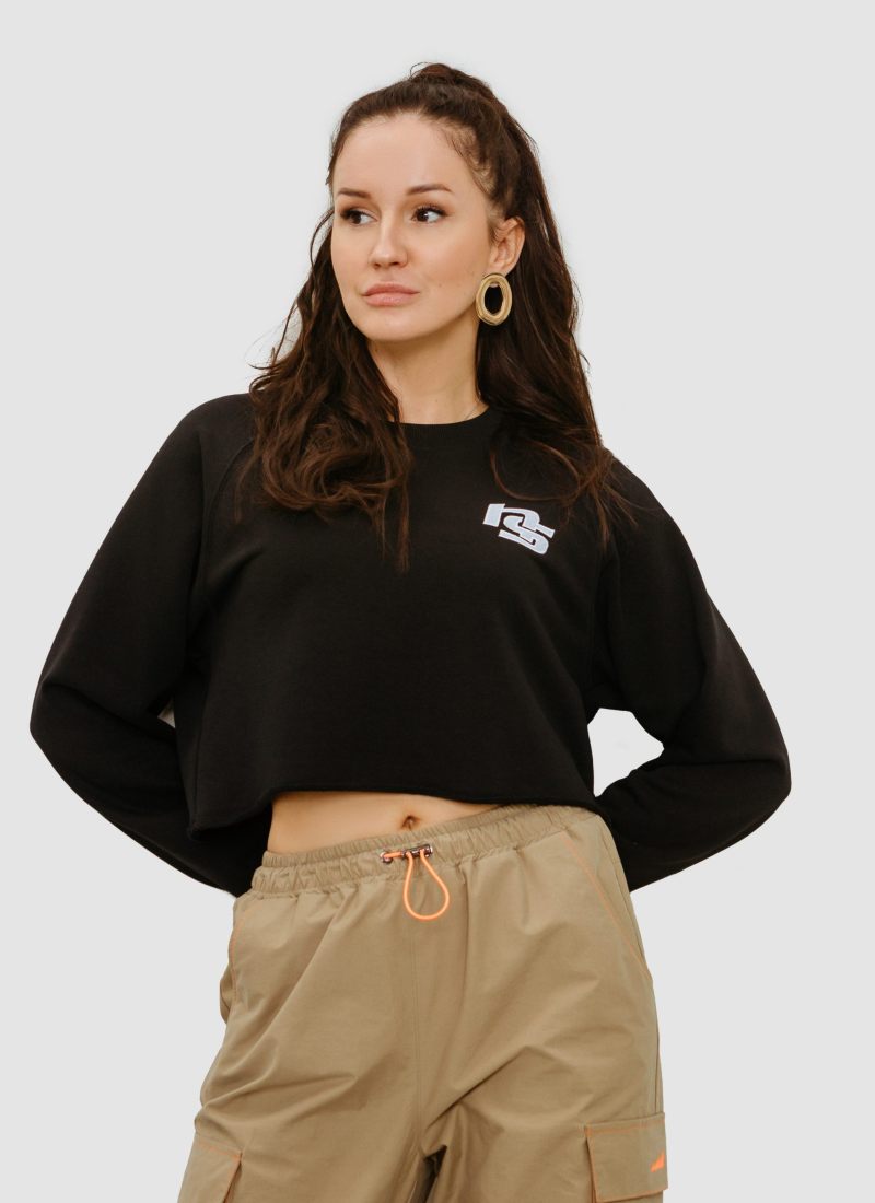 Укороченный свитошот Black & White Nikasport, W4BW33-BLK, цвет черный