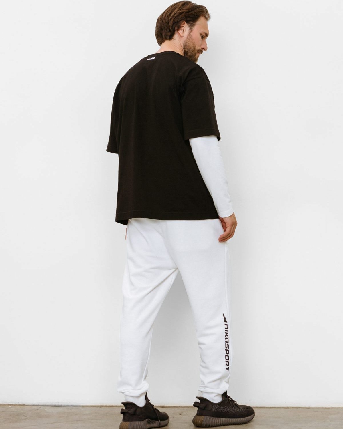 Футболка Oversize Black&White Nikasport, BW12-M42-BLK, цвет черный