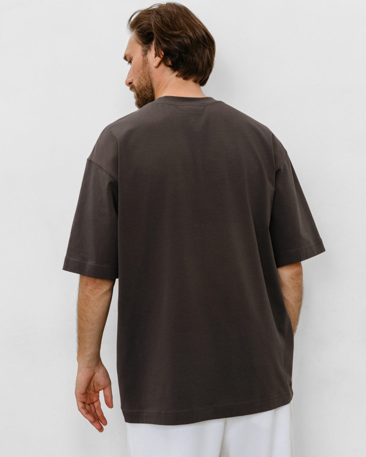 Футболка Oversize Beige&Grey Nikasport, BG12-M11-DRK/GRY, цвет темно-серый