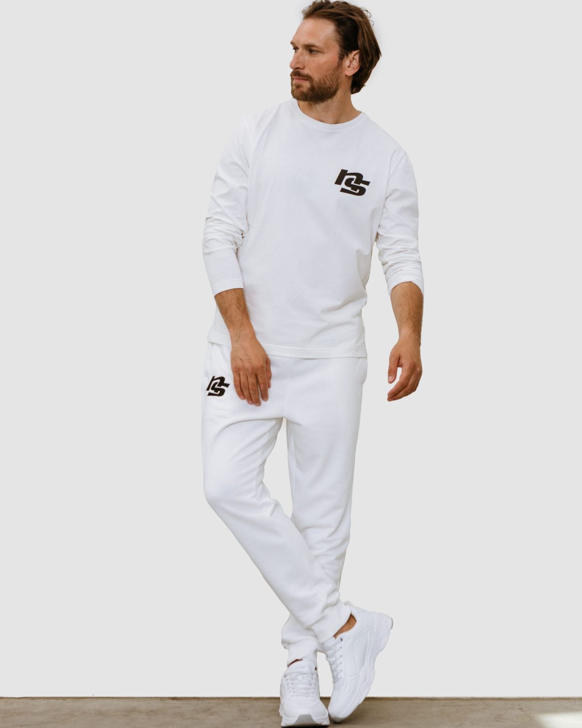 Лонгслив Black&White Nikasport, BW16-M22-WHT, цвет белый