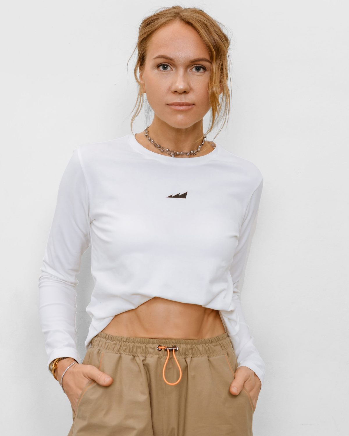 Лонгслив Black&White Nikasport, BW16-W12-WHT, цвет белый