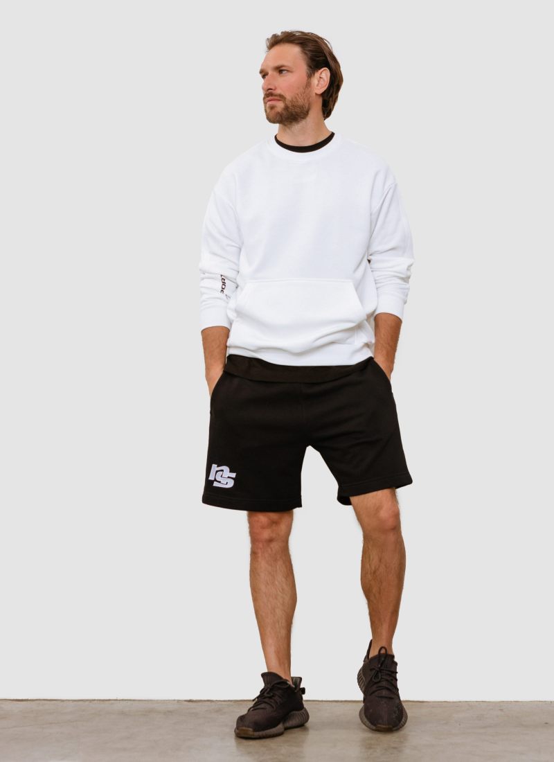 Свитшот с карманом Black & White Nikasport, M4BW33-WHT, цвет белый