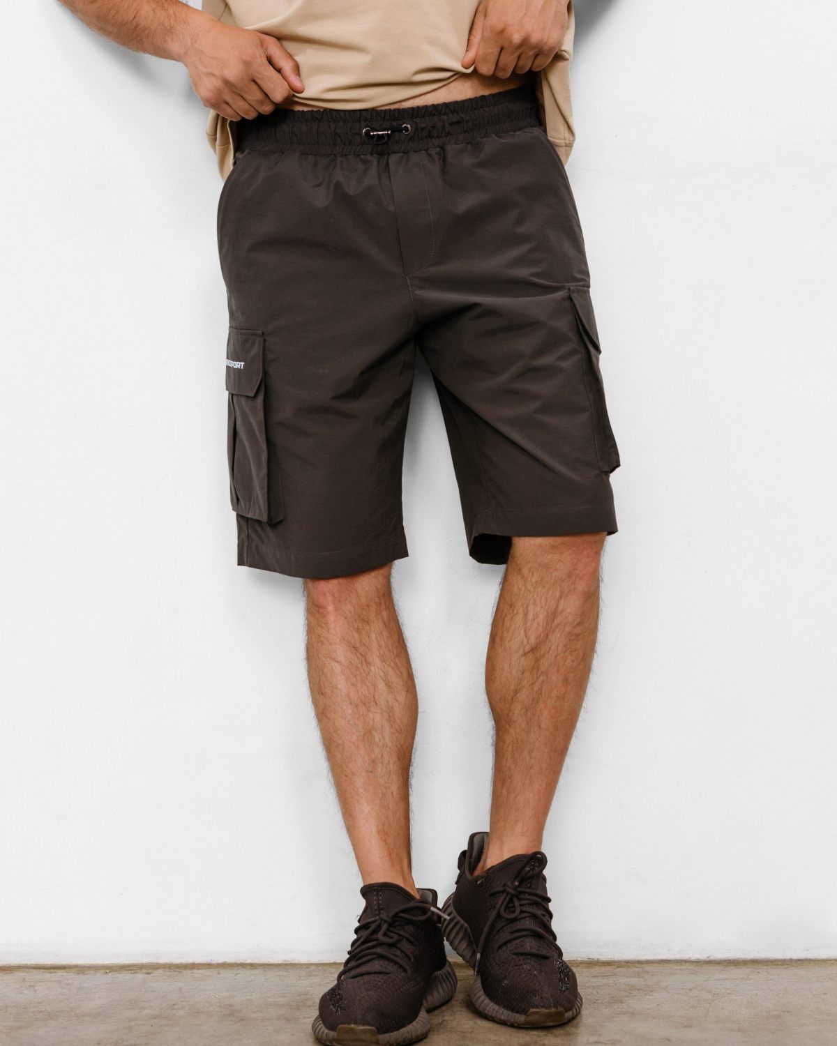 Шорты карго Oversize Beige&Grey Nikasport, BG58-M82-DRK/GRY, цвет темно-серый