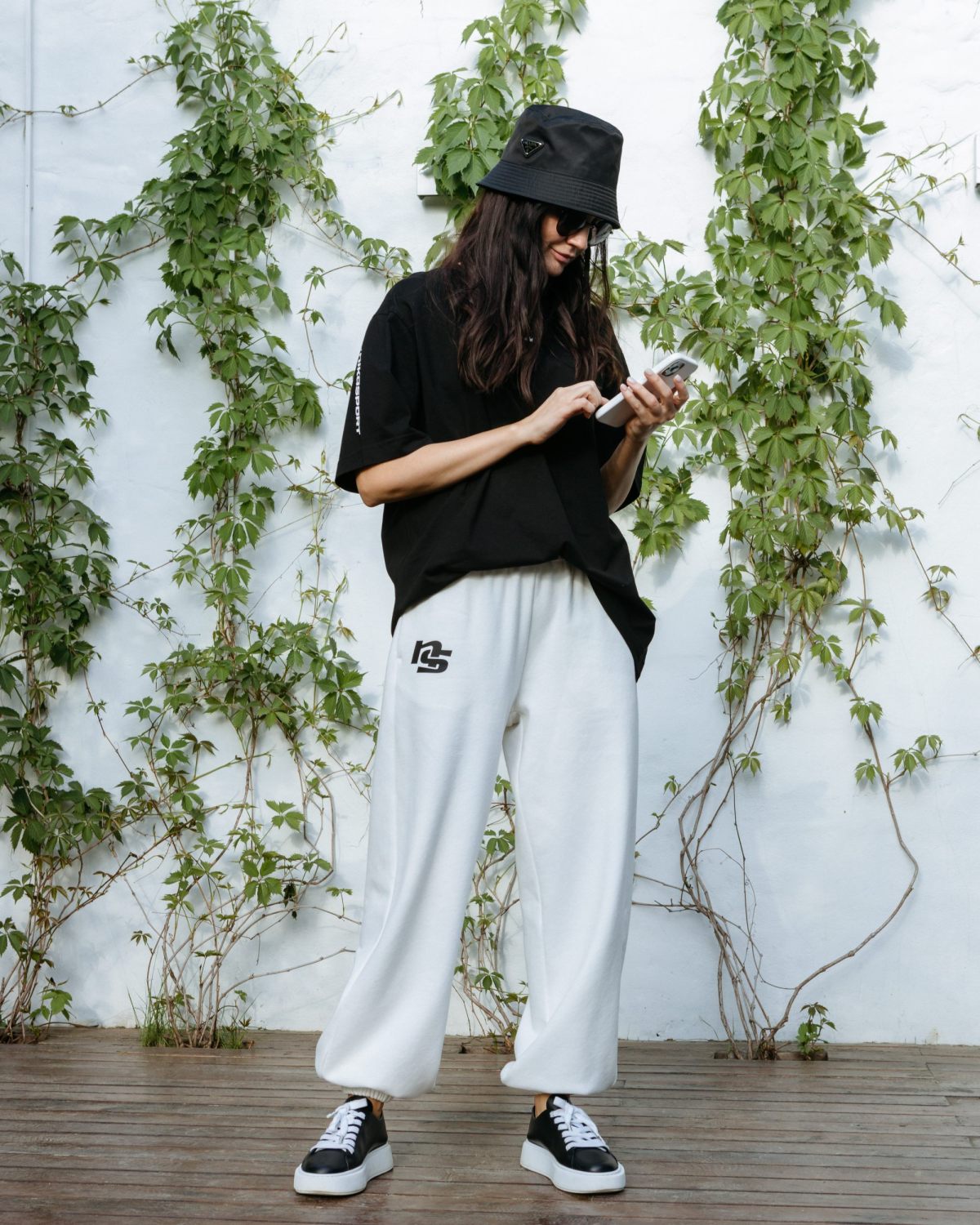 Брюки джоггеры Black & White Nikasport, W4BW83-WHT, цвет белый