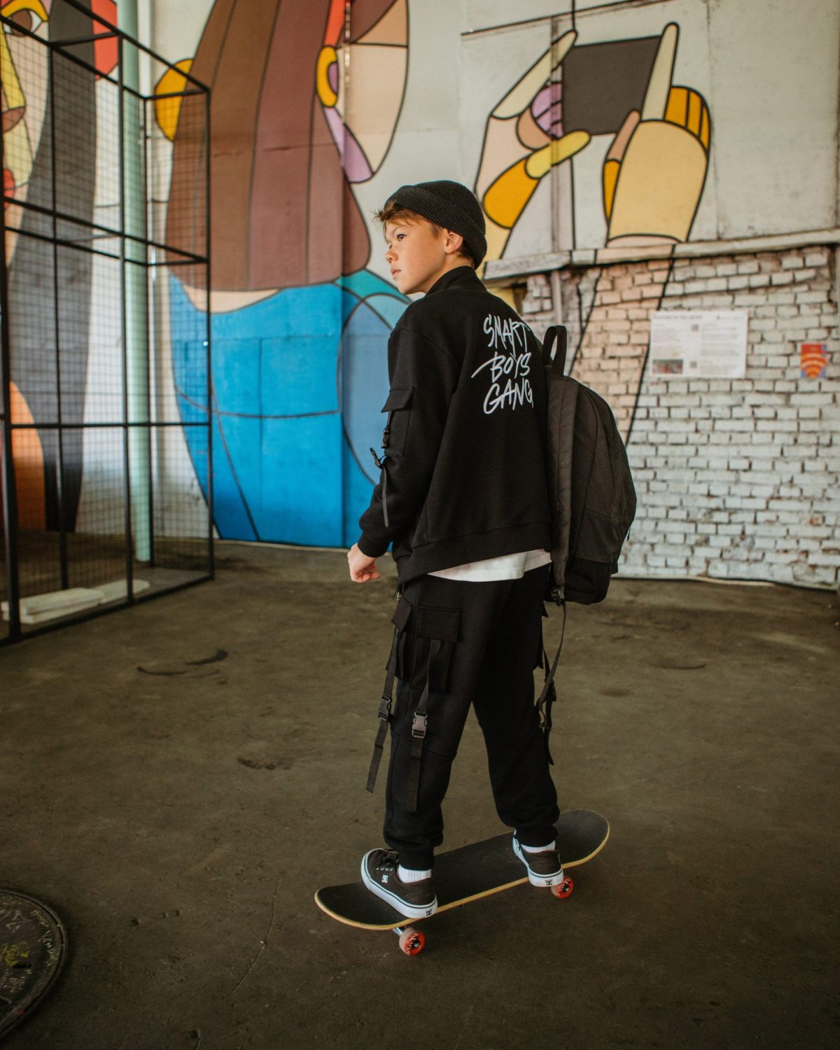 Брюки карго Smart Boys Gang Nikasport, SBG55-B99-BLK, цвет черный