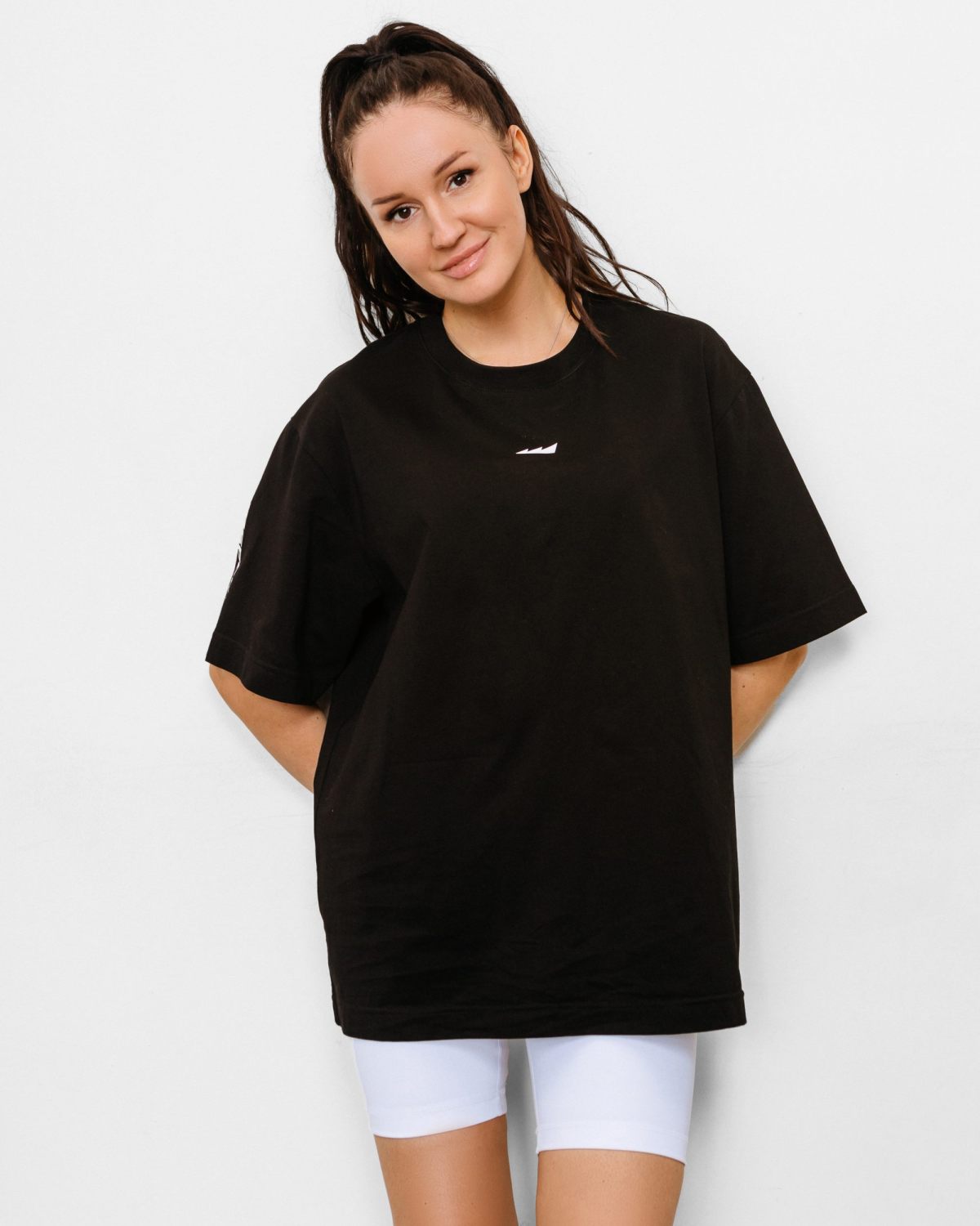 Футболка Oversize Black & White Nikasport, BW12-W32-BLK, цвет черный
