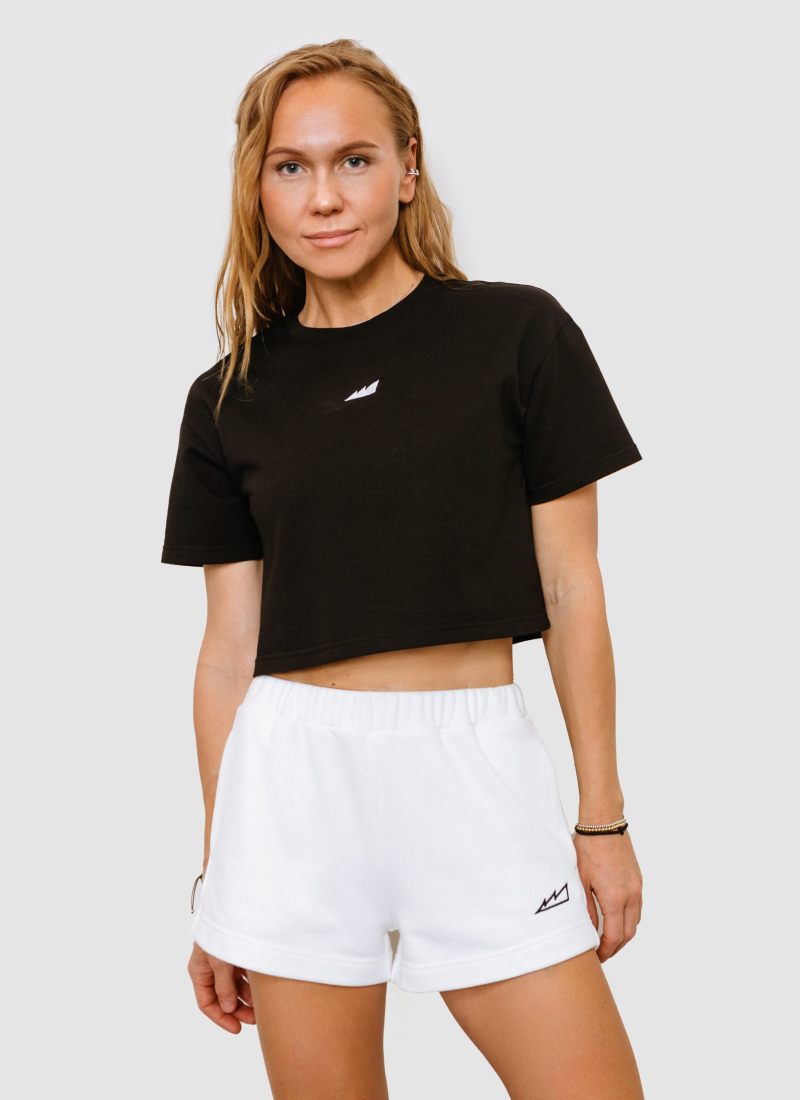 Укороченная футболка Black & White Nikasport, BW15-W11-BLK, цвет черный