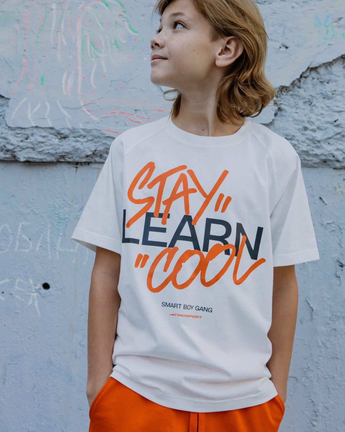 Футболка Oversize Smart Boys Gang Nikasport, SBG11-B-WHT, цвет белый